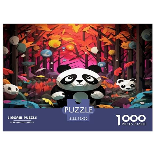 Puzzle für Erwachsene mit 1000 Teilen, Sad_panda-Puzzle, Puzzle für Erwachsene, Puzzle für Erwachsene, 1000 Teile (75 x 50 cm) von aaaaab