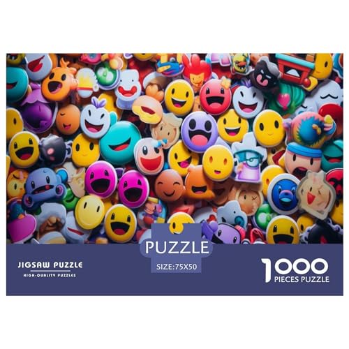 Puzzle für Erwachsene mit 1000 Teilen, Smiley-Bonbons, Puzzles für Erwachsene, Puzzles für Erwachsene, Lernspiel, Herausforderungsspielzeug, 1000 Teile (75 x 50 cm) von aaaaab