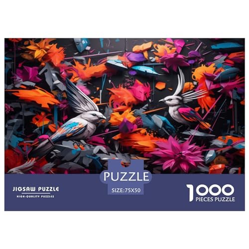 Puzzle für Erwachsene mit 1000 Teilen, farbenfrohes Tier-Puzzle, Puzzle für Erwachsene, Puzzle für Erwachsene, 1000 Teile (75 x 50 cm) von aaaaab