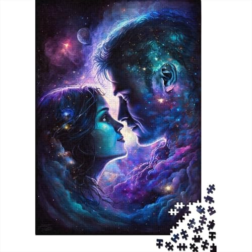 Puzzle für Erwachsene mit 300 Teilen, „Paar in der Galaxie“, Puzzle-Sets für Familien- und Kinderpuzzle, Denksport-Puzzle, 300 Stück (40 x 28 cm) von aaaaab