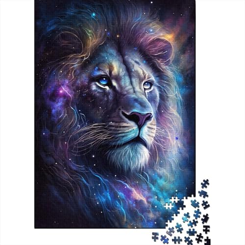 Puzzle für Erwachsene mit 500 Teilen, Motiv: Cosmic Lion Child, rechteckiges Puzzle, Geschenke und Heimdekoration und Familienspiel, 500 Teile (52 x 38 cm) von aaaaab