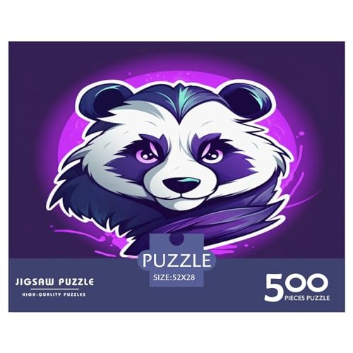 Puzzle für Erwachsene mit 500 Teilen, Panda-Puzzle, Puzzle für Erwachsene, Puzzle für Erwachsene, 500 Teile (52 x 38 cm) von aaaaab