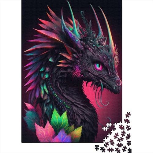 Puzzle für Erwachsene mit Tieren und Drachen, 500 Teile, klassisches Puzzle, entspannendes Puzzlespiel für Kinder, Denksportaufgabe, 500 Teile (52 x 38 cm) von aaaaab