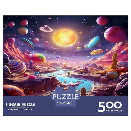 Puzzle für Erwachsene und Jugendliche, Candyland-Puzzles für Erwachsene, Puzzles für Erwachsene, Lernspiel, Herausforderungsspielzeug, 500 Teile (52 x 38 cm) von aaaaab