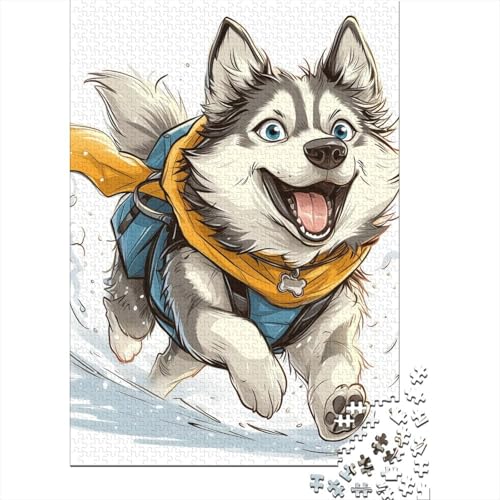 Puzzle für Erwachsene und Jugendliche, Huskies, Puzzles für Teenager, Geschenke, Erwachsene, 1000 Teile (75 x 50 cm) von aaaaab