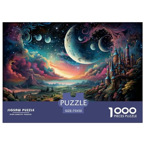 Puzzle für Erwachsene und Jugendliche, farbenfrohes Zeichnen, Puzzles für Erwachsene, Puzzles für Erwachsene, Lernspiel, Herausforderungsspielzeug, 1000 Teile (75 x 50 cm) von aaaaab