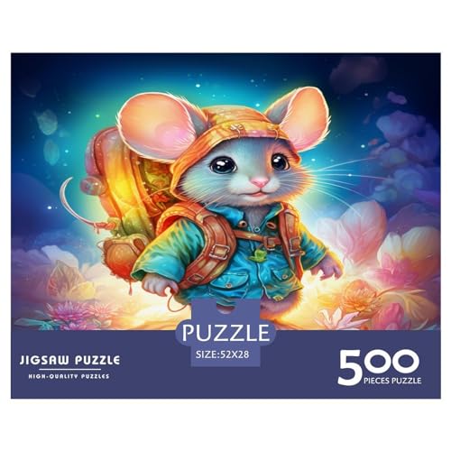Puzzle für Erwachsene und Jugendliche, süße Maus-Puzzles für Erwachsene, Puzzles für Erwachsene, Lernspiel, Herausforderungsspielzeug, 500 Teile (52 x 38 cm) von aaaaab