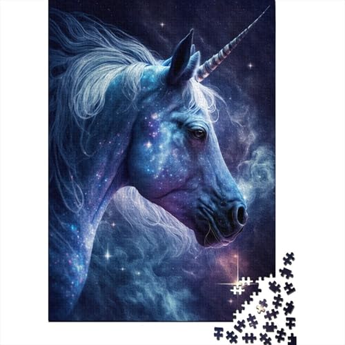 Puzzle für Erwachsene und Kinder, Galaxie-Einhorn, 300 Puzzleteile, rechteckiges Puzzle, Spiel zur intellektuellen Entwicklung, 300 Teile (40 x 28 cm) von aaaaab