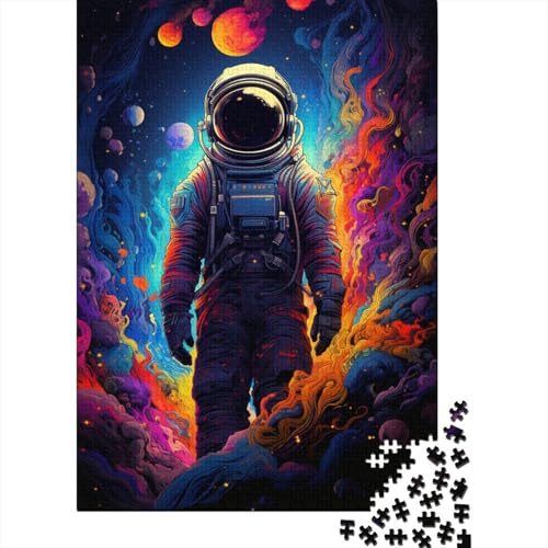 Puzzle für Kinder, 1000 Teile, Malerei, Farbe, Astronauten-Puzzles für Kinder und Jugendliche, Holzbrett-Puzzles, Spielzeug, Denkspiel, 1000 Teile (75 x 50 cm) von aaaaab