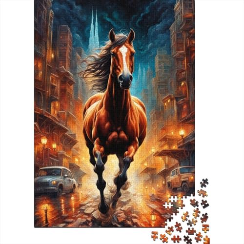 Puzzle für Kinder, 1000-teiliges Puzzle für Teenager, Kunst, Tier, Pferd, Puzzle, anspruchsvolle Familienspiele, Unterhaltungsspielzeug, Geschenke, 1000 Stück (75 x 50 cm) von aaaaab