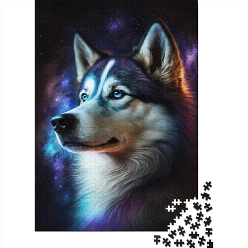 Puzzle für Kinder, 300 Teile, Galaxy Art Husky, Puzzle für Kinder, 300 Teile, anspruchsvolles Spiel, Puzzles 300 Teile (40 x 28 cm) von aaaaab