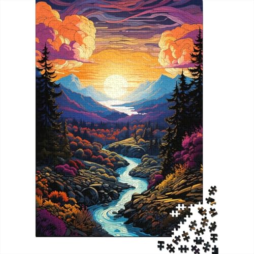 Puzzle für Kinder, 300-teiliges Puzzle „Das Psychedelic Valley ist riesig“, großes Puzzle, anspruchsvolle Spiele für die ganze Familie, Unterhaltungsspielzeug, Geschenke, Heimdekoration (40 x 28 cm) von aaaaab