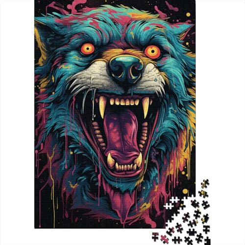 Puzzle für Kinder, 300-teiliges Puzzle „Psychedelia of Mutated Animals“, großes Puzzle, anspruchsvolle Familienspiele, Unterhaltungsspielzeug, Geschenke, Heimdekoration (40 x 28 cm) von aaaaab