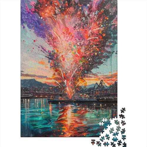 Puzzle für Kinder, 300-teiliges Puzzle für Teenager, psychedelisches Festmacher-Puzzle, anspruchsvolle Spiele für die ganze Familie, Unterhaltungsspielzeug, Geschenke, 300 Stück (40 x 28 cm) von aaaaab