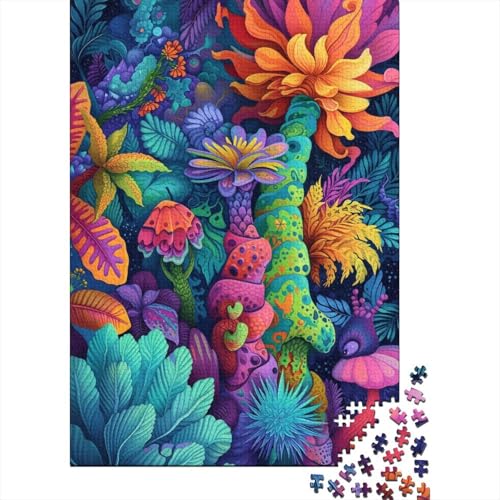 Puzzle für Kinder, 500-teiliges Puzzle für Teenager, Psychedelische Pflanzen, Puzzles für die ganze Familie, anspruchsvolle Spiele, Unterhaltungsspielzeug, Geschenke, 500 Stück (52 x 38 cm) von aaaaab