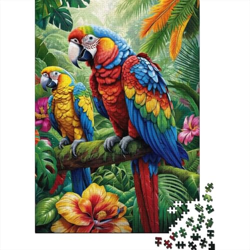 Puzzle für Kinder 300-teiliges Puzzle für Kinder 300-teiliges Puzzle 300-teiliges Tierkunst-Papagei 300-teiliges Puzzlespiel Geschenk für Kinder (40 x 28 cm) von aaaaab