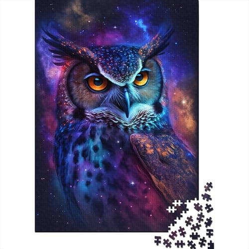 Puzzle für Kinder 500, Tier-Eulen-Galaxie-Puzzle, Lernspielzeug, gutes Puzzle-Geschenk für Kinder, Heimdekoration, 500 Teile (52 x 38 cm) von aaaaab