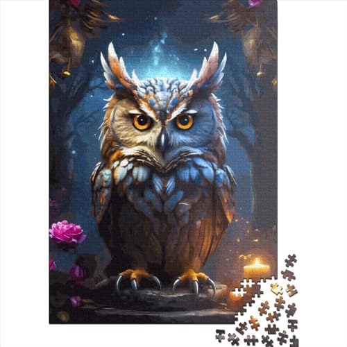 Puzzle für Kinder mit nächtlichem Raubvogel, 500-teiliges Puzzle für Teenager ab 12 Jahren, 500 Teile (52 x 38 cm) von aaaaab