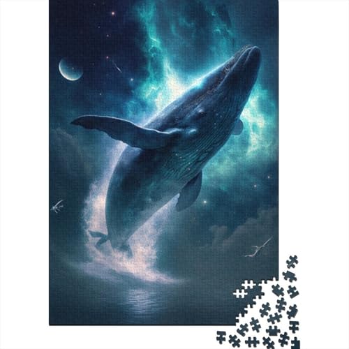 Puzzle mit 1000 Teilen, Motiv: Cosmic Whale, Puzzle für Erwachsene, Denkspiel, Puzzle-Spielzeug für Erwachsene, 1000 Teile (75 x 50 cm) von aaaaab