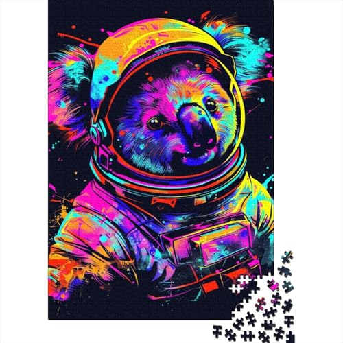 Puzzle mit 1000 Teilen, Weltraum-Astronauten-Koala, für Erwachsene und Teenager, Lernspiele für zu Hause, DIY-Spielzeug, 1000 Stück (75 x 50 cm) von aaaaab