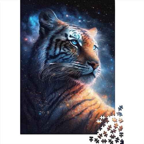 Puzzle mit 1000 Teilen für Erwachsene, kosmisches Tier, Tiger, Kinderpuzzle, pädagogisches intellektuelles Puzzle, lustiges Familienspiel, 1000 Teile (75 x 50 cm) von aaaaab