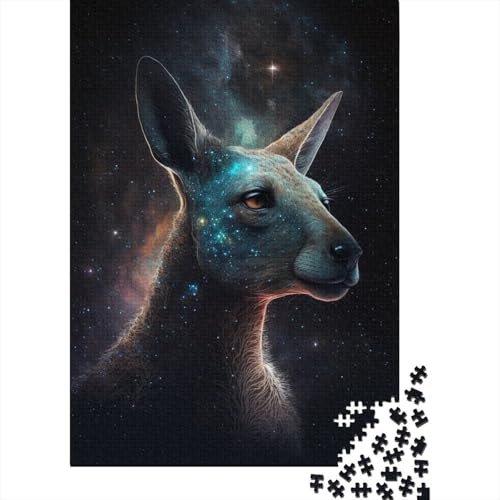 Puzzle mit 300 Teilen für Erwachsene mit Galaxie-Tier-Känguru-Motiv, Denkspiel, Puzzle-Spielzeug für Erwachsene, 300 Teile (40 x 28 cm) von aaaaab