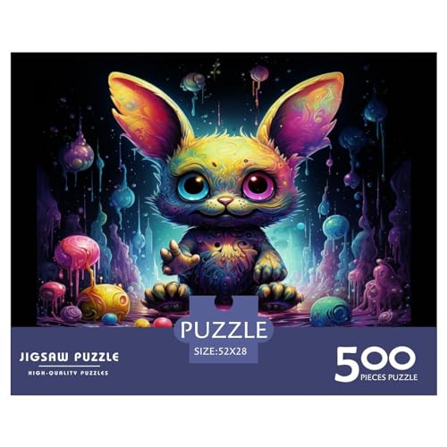Puzzle mit Zeichentrickfiguren für Erwachsene und Jugendliche, Puzzles aus Holz, Spielspielzeug für Erwachsene, 500 Teile (52 x 38 cm) von aaaaab