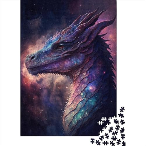 Puzzle mit fliegendem Drachen und Galaxie, 300 Holzpuzzles, Geschenke für Kinder, Puzzles, Familienspiel, Spielzeug, 300 Teile (40 x 28 cm) von aaaaab