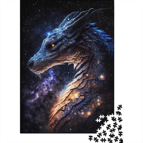 Puzzle mit fliegendem Drachen und Galaxie, für Erwachsene, kreatives rechteckiges Puzzle, Geschenk für Kinder, Puzzlespiel, Denksportaufgaben, Spielzeug, (40 x 28 cm) von aaaaab