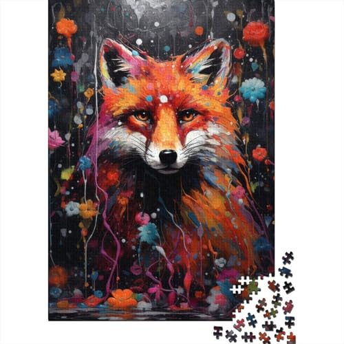 Puzzles für Erwachsene, 300-teiliges Puzzle für Erwachsene, Art Fox-Puzzles aus Holz, kreatives Puzzle, Familienfreunde-Spiel, Puzzle, lustiges Spielzeug, Geschenke, 300 Stück (40 x 28 cm) von aaaaab