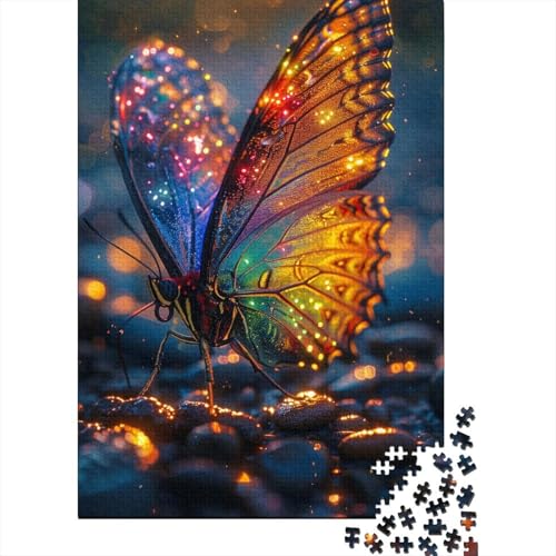 Puzzles für Kinder, 1000 Teile, Puzzles für Kinder, Kunst, Schmetterlings-Puzzles, Holz, kreatives Puzzle, Familienfreunde-Spiel, Puzzle, lustiges Spielzeug, Geschenke, 1000 Stück (75 x 50 cm) von aaaaab