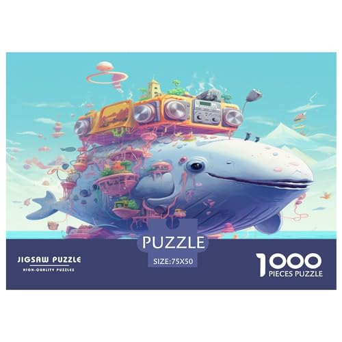 Puzzles im Cartoon-Stil, 1000 Teile, Holzpuzzles, Holzpuzzles für Erwachsene, Puzzles, nachhaltige Puzzles für Erwachsene, Spiele 1000 Stück (75 x 50 cm) von aaaaab