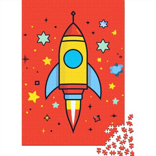 Rocket 3 Puzzle Spielzeug Lernspiel Premium Karton Puzzle für Erwachsene Kinder Ostergeschenk 70x50cm/1000 Teile von aaaaab