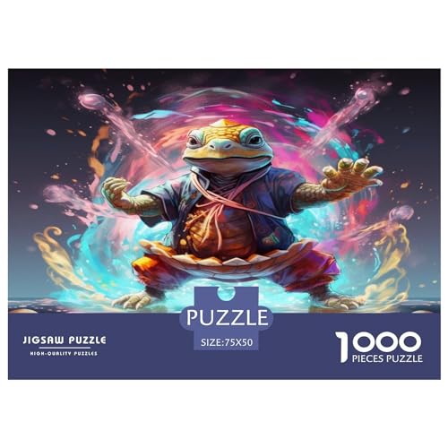 Schildkröten-Puzzle 1000 Teile für Erwachsene, Puzzle 1000 Teile, Familienspiel für Erwachsene und Jugendliche, 1000 Teile (75 x 50 cm) von aaaaab