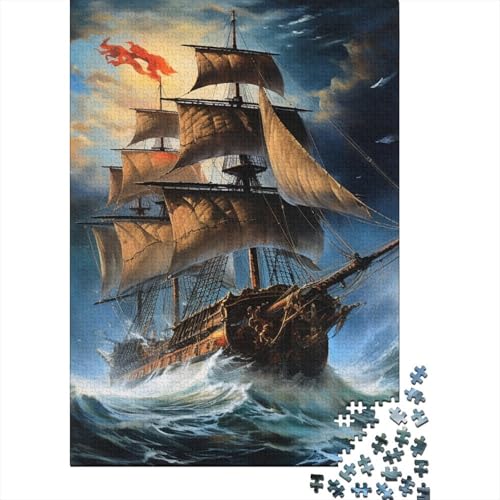 Segelboot-Puzzle, freundliche Materialien, 100% recycelte Pappe, Puzzle für Frauen und Männer, einzigartiges Geschenk, 38 x 26 cm/1000 Teile von aaaaab