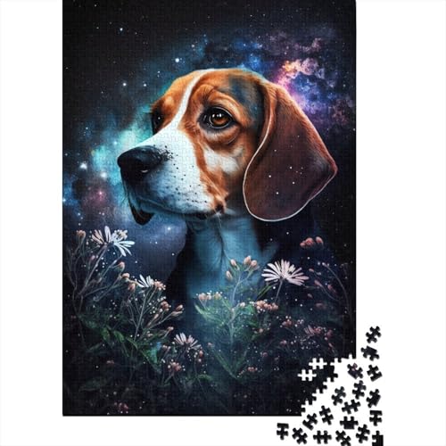 Space Beagle 500-teiliges Puzzle für Erwachsene, Holzbrett-Puzzle, Spielzeug, Lernspiel, 500 Teile (52 x 38 cm) von aaaaab