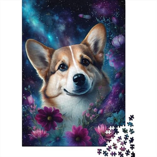 Space Corgi-Puzzle für Kinder, 1000-teiliges Puzzle für Teenager ab 12 Jahren, 1000 Teile (75 x 50 cm) von aaaaab