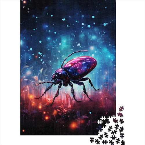 Star Art Käfer Puzzle 1000 Teile für Erwachsene, Kreatives Holzpuzzle, Lernspiel, 1000-teiliges Puzzle für Heimdekoration und Geschenke, 1000 Stück (75 x 50 cm) von aaaaab