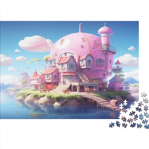 The Pink Fortress Puzzles 300 Teile, Holzpuzzles, Puzzles 300 Teile, Lernspielzeug, 300 Teile (40 x 28 cm) von aaaaab