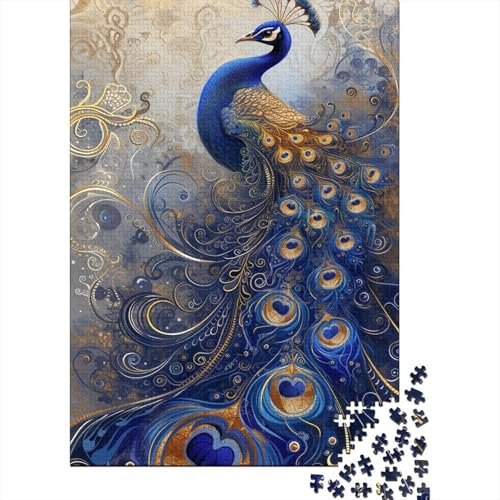 Tier-Pfau-Puzzle, Lernspiele, Familienaktivitäten, Premium-Karton-Puzzle für Frauen und Männer, Ostergeschenk, 38 x 26 cm, 1000 Teile von aaaaab