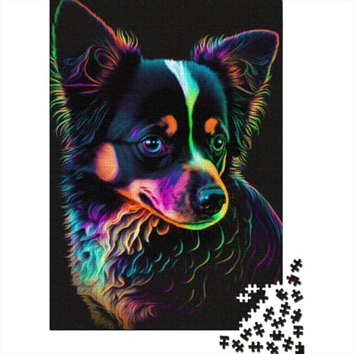 Tier-Wolf-Kinderpuzzle 500 Teile, kreatives rechteckiges großes Familienpuzzlespiel, Kunstwerk für Erwachsene, Teenager, 500 Stück (52 x 38 cm) von aaaaab