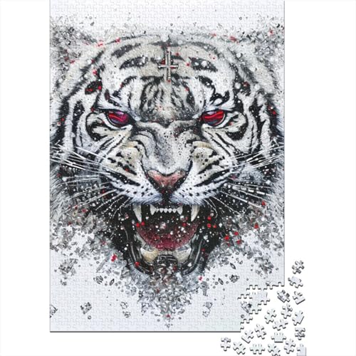 Tiger-Puzzle, 100% recycelter Karton, Premium-Karton, Puzzle für Erwachsene und Kinder, 38 x 26 cm, 1000 Teile von aaaaab