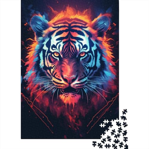 Tiger Puzzle, kreative Spiele, 100 Prozent recycelte Pappe, Puzzle für Erwachsene, 38 x 26 cm, 1000 Teile von aaaaab