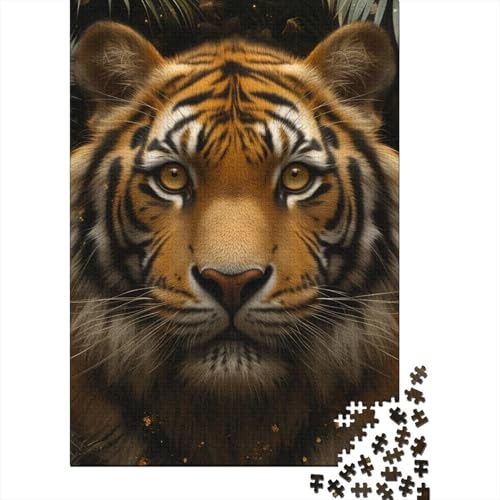 Tiger Puzzle Denksportaufgabe Papier Rechteckiges Puzzle für Erwachsene Teenager 38x26cm/1000 Teile von aaaaab