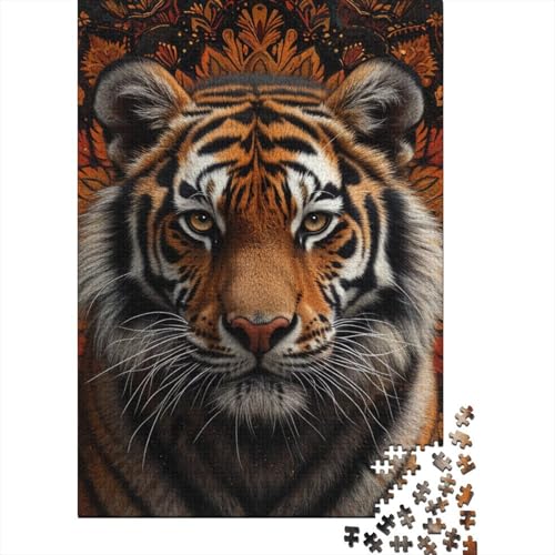 Tiger Puzzle Premium 100% Recycling-Papier, rechteckiges Puzzle für Frauen und Männer, einzigartiges Geschenk, 38 x 26 cm/1000 Teile von aaaaab