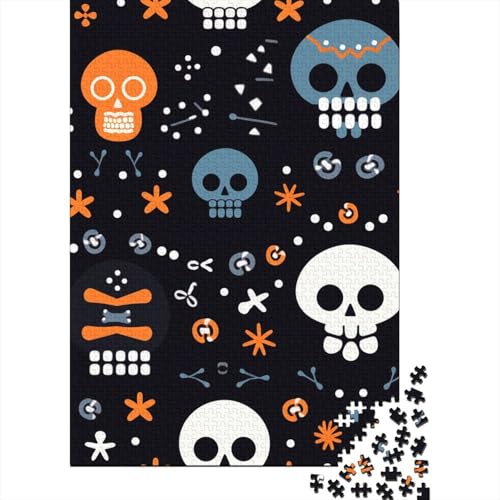 Totenkopf-Puzzle, Denksportaufgabe, Premium-Karton-Puzzle für Kinder und Erwachsene ab 12 Jahren, Ostergeschenke, 70 x 50 cm, 1000 Teile von aaaaab