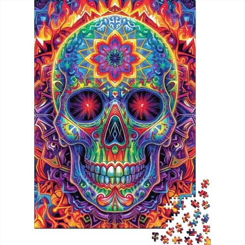 Totenkopf-Puzzle-Spielzeug, Lernspiel, Premium-Karton-Puzzle für Erwachsene und Kinder, Ostergeschenk, 38 x 26 cm/1000 Teile von aaaaab