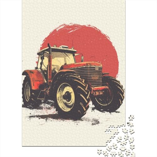 Traktor-Holzpuzzle, 300-teiliges Puzzle für Erwachsene ab 18 Jahren, Stressabbau-Puzzle, Gelegenheitsspiele, 300 Teile (40 x 28 cm) von aaaaab