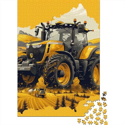 Traktor-Puzzle, 100% recyceltes Kartonpapier, rechteckiges Puzzle für Erwachsene und Kinder, Ostergeschenk, 70 x 50 cm/1000 Teile von aaaaab