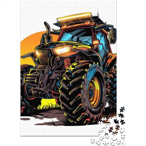 Traktor-Puzzle, lustiges Puzzle aus hochwertigem Karton für Jungen oder Mädchen, 70 x 50 cm, 1000 Teile von aaaaab